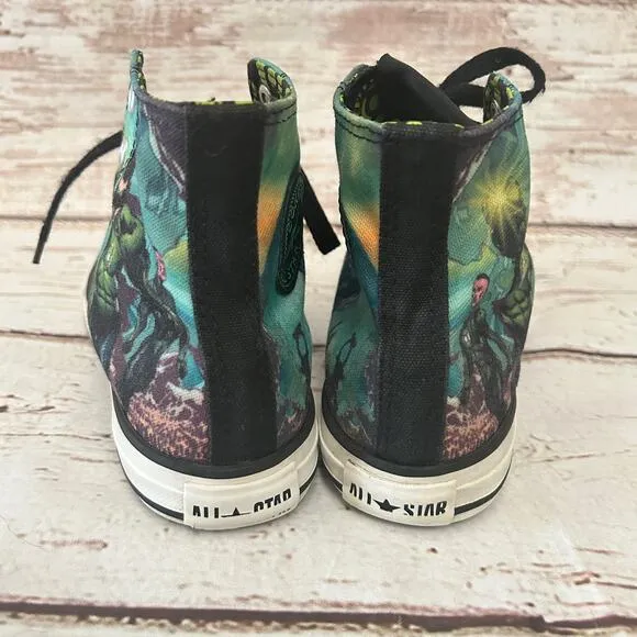CONVERSE  DC Comics Green Lantern High Top All Star Shoes Sz 2