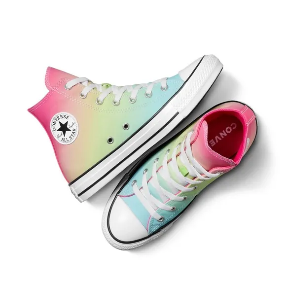 CONVERSE High Top Sneakers Shoes Pink Ombre US Big Girls