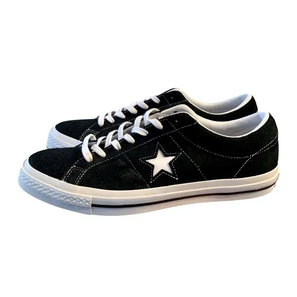 Converse NWOB One Star Pro Skate Shoes Suede Low Trainers Black Sz M10.5