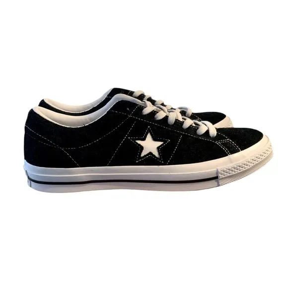 Converse NWOB One Star Pro Skate Shoes Suede Low Trainers Black Sz M10.5
