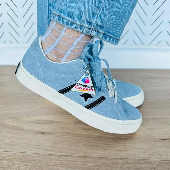 ⭐Converse One Star Academy Pro Ox Suede Low Sz 8 Women Shoes Blue Black A08490C⭐