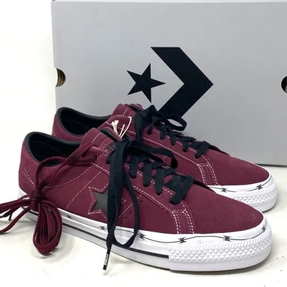 Converse One Star Pro OX Shoes Low Men's Sneakers Skate Suede Bordeaux A05091C