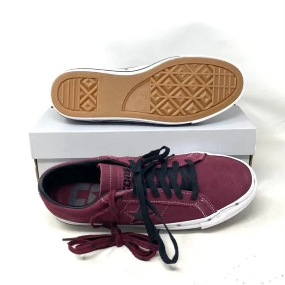 Converse One Star Pro OX Shoes Low Men's Sneakers Skate Suede Bordeaux A05091C