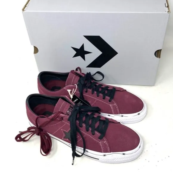 Converse One Star Pro OX Shoes Low Men's Sneakers Skate Suede Bordeaux A05091C