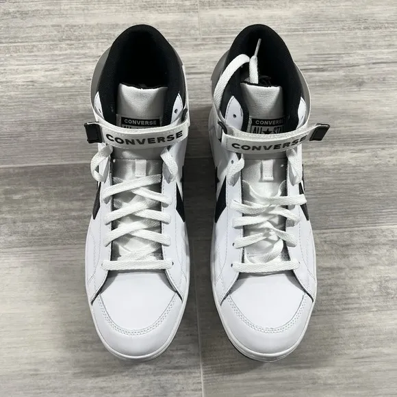 Converse Pro Blaze V2 Mid Top White Black Leather Skate Shoes Men's 10.5 A00985C