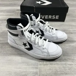 Converse Pro Blaze V2 Mid Top White Black Leather Skate Shoes Men's 10.5 A00985C