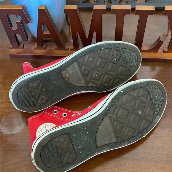 Converse Red High-Top Athletic Shoes