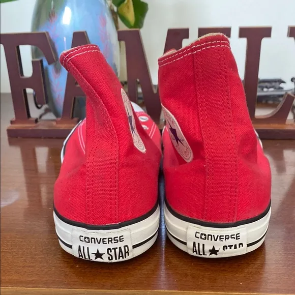 Converse Red High-Top Athletic Shoes