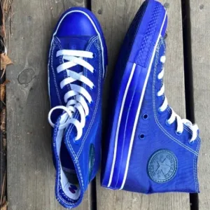 CONVERSE Shoes Chuck Taylor All Star High Top Sneakers Blue White Women 7  Men 5