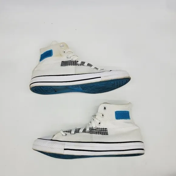 Converse Shoes Men 7 Women 9 Ctas HI White Sail Blue High Top Sneakers Canvas