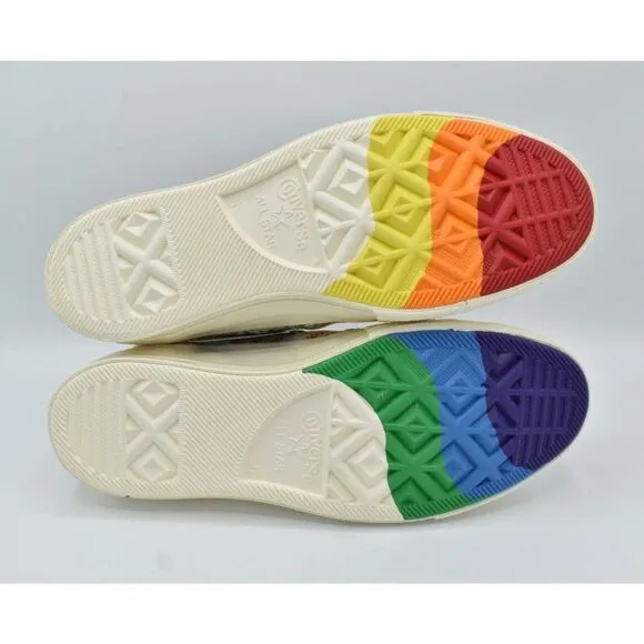 Converse Womens Size 7 Chuck 70 Hi Top Multicolored Unity Pride Shoes Sneakers
