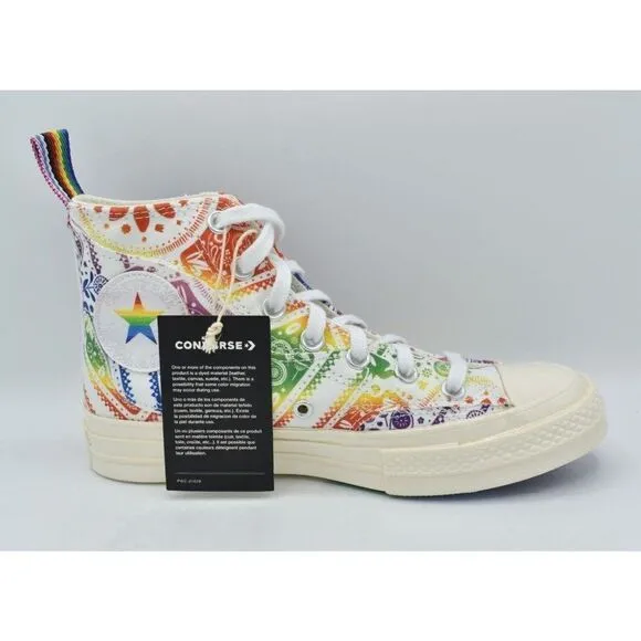Converse Womens Size 7 Chuck 70 Hi Top Multicolored Unity Pride Shoes Sneakers