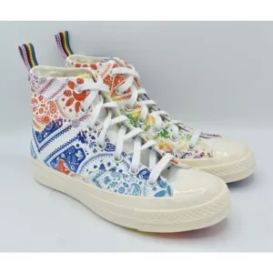 Converse Womens Size 7 Chuck 70 Hi Top Multicolored Unity Pride Shoes Sneakers