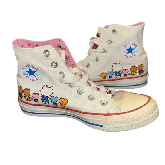 Converse X Hello Kitty Chuck Taylor All Star High Top Sneakers Shoes Size 6
