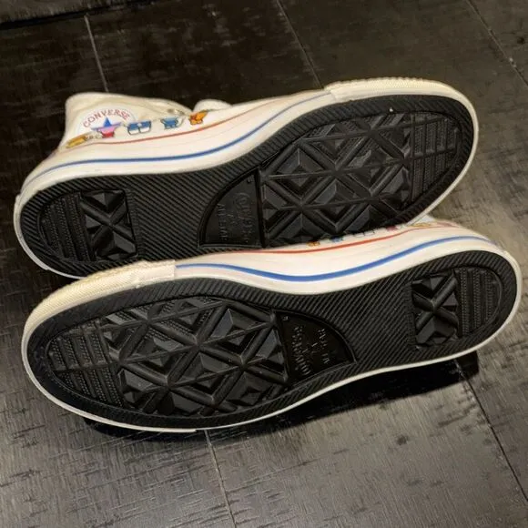 Converse X Hello Kitty Chuck Taylor All Star High Top Sneakers Shoes Size 6