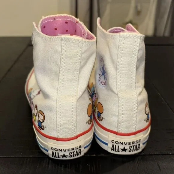 Converse X Hello Kitty Chuck Taylor All Star High Top Sneakers Shoes Size 6
