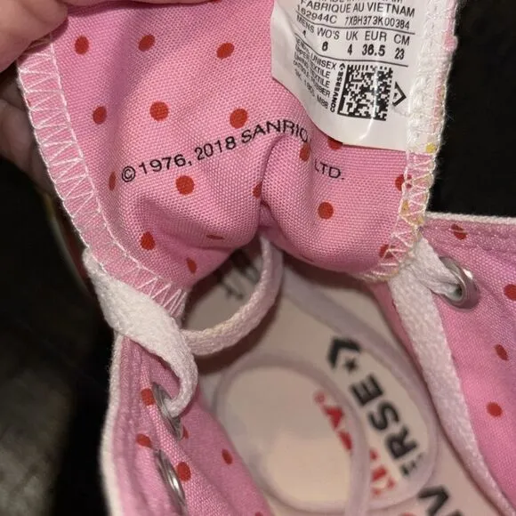Converse X Hello Kitty Chuck Taylor All Star High Top Sneakers Shoes Size 6