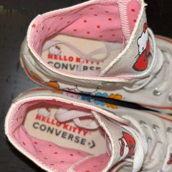 Converse X Hello Kitty Chuck Taylor All Star High Top Sneakers Shoes Size 6