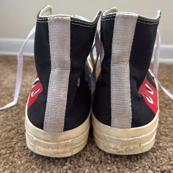 Converse x PLAY Comme des Garçons Chuck 70 Heart Black/White/Red High Top Shoes