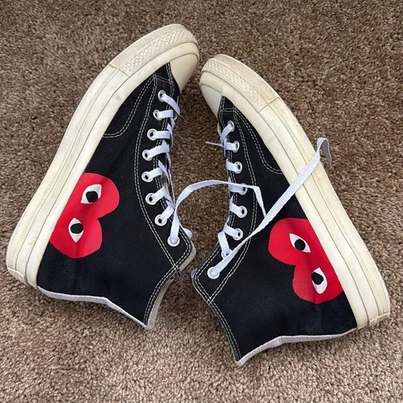 Converse x PLAY Comme des Garçons Chuck 70 Heart Black/White/Red High Top Shoes