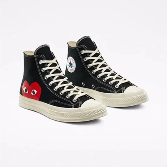 Converse x PLAY Comme des Garçons Chuck 70 Heart Black/White/Red High Top Shoes