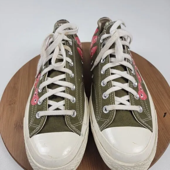 Converse CDG Play Chuck 70 Low Sneakers &quot;Multi-Heart” Men's Shoes Sz 11 162976C