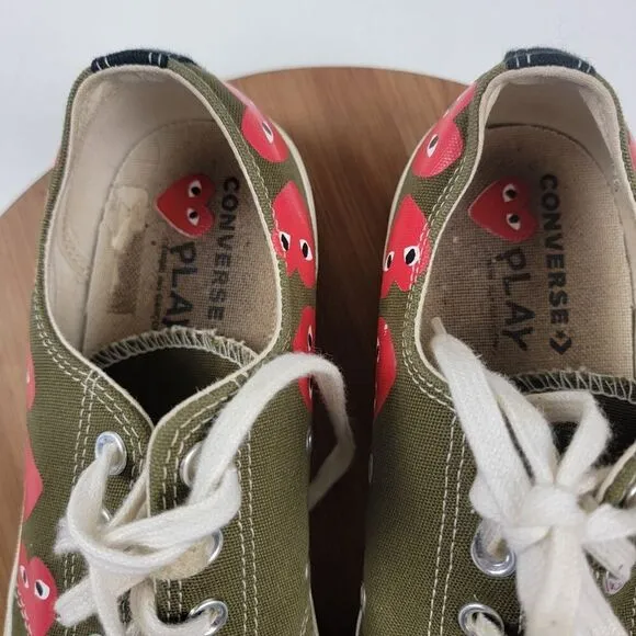 Converse CDG Play Chuck 70 Low Sneakers &quot;Multi-Heart” Men's Shoes Sz 11 162976C