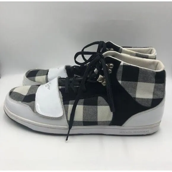 Creative Recreation Men's Black White Plaid High Top Sneakers Size 13 Shoes