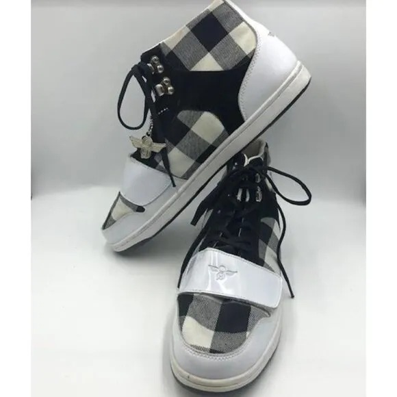 Creative Recreation Men's Black White Plaid High Top Sneakers Size 13 Shoes