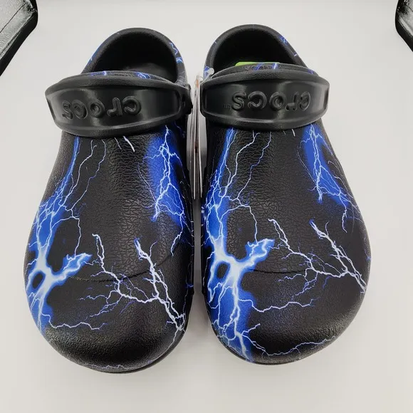 Crocs Adult Bistro Graphic Clogs Slip Resistant Work Shoes Mens 10 Womens 12 NEW