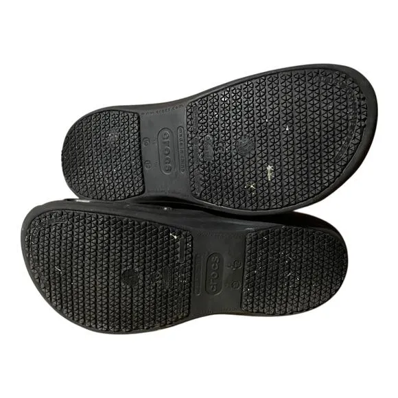 Crocs Bistro Cooks Careers Clogs Slip Resistant Black Size 10 Men 12 Womens