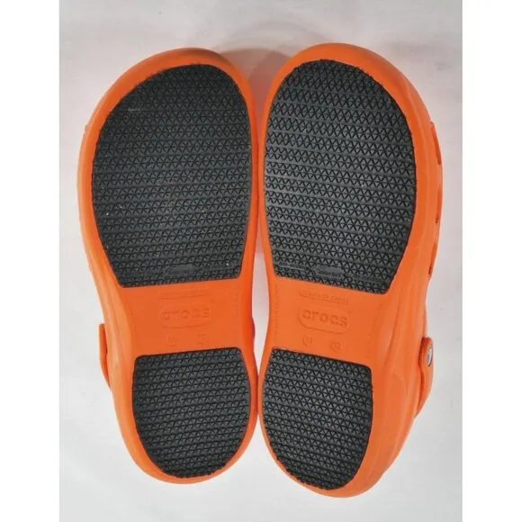 Crocs Mario Batali Signature Orange Bistro Clogs Shoes Slip Resistant Mens Sz 12