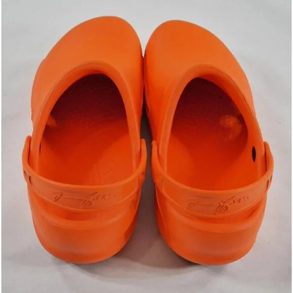 Crocs Mario Batali Signature Orange Bistro Clogs Shoes Slip Resistant Mens Sz 12
