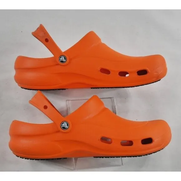 Crocs Mario Batali Signature Orange Bistro Clogs Shoes Slip Resistant Mens Sz 12