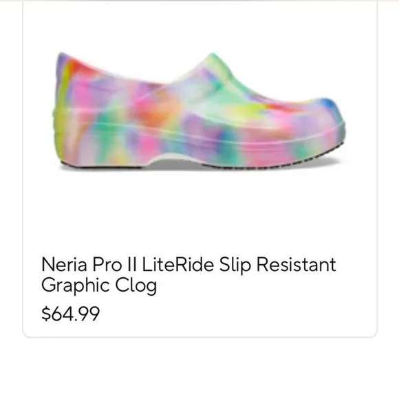 CROCS Multi-colored tie-dye clogs
