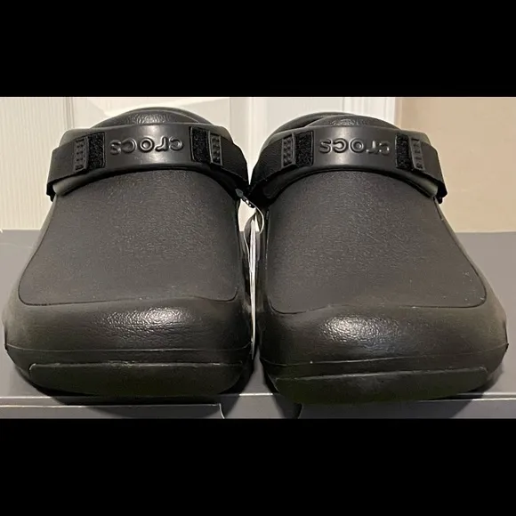 Crocs Premium Bistro Pro LiteRide Slip Resistant Clogs Shoes Black Men Sz 12 NEW