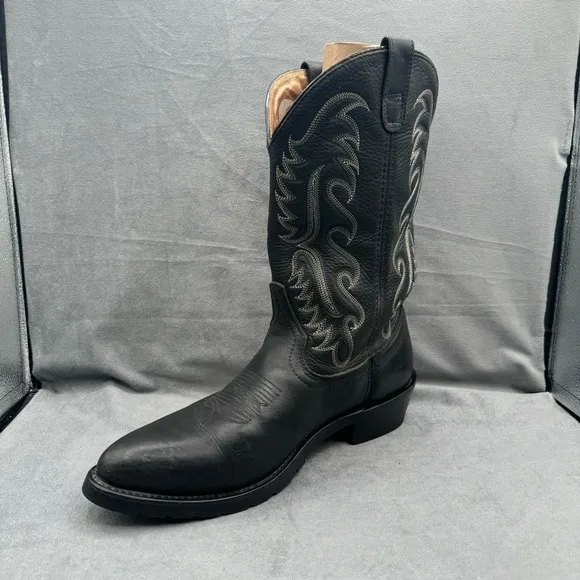 Dan Post DP69630 Milwaukee Boots Size 13D‎ Black Western Shoes Oil Resistant