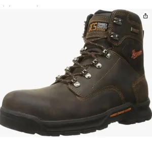 Danner Crafter 6&quot; Waterproof Safety Toe Work Boots Brown‎ Leather Mens 8.5 UK 8