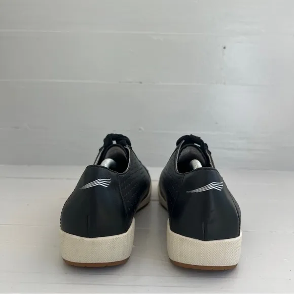 Dansko Black Sneakers Women's 7.5 (EU 38) Orli Perforated Nappa Low Top Shoes