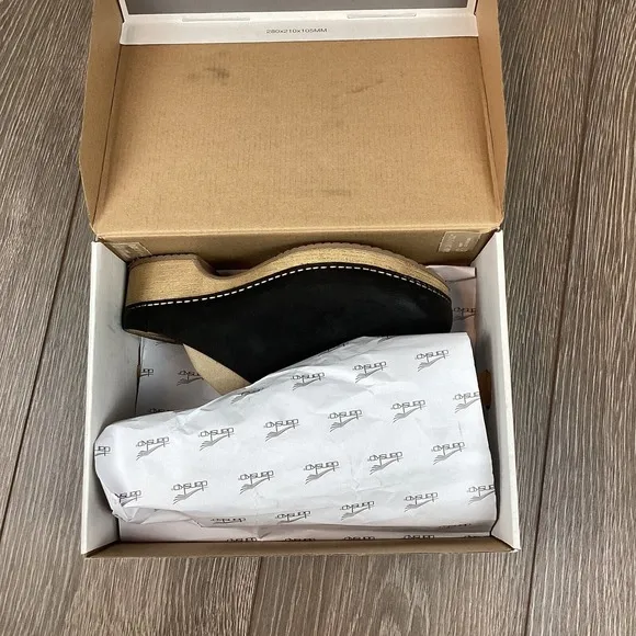 DANSKO Burnished Suede Black Wood grain NEW Clog Shoes Women's 37 6.5/7