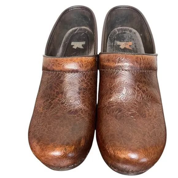 DANSKO Pro XP Brown Leather Comfort Slip Resistant Clog Women’s Size 10