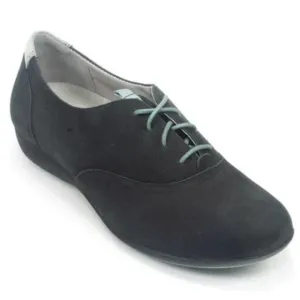 DANSKO | Stain Resistant Nubuck Leather Kimi Oxford Flat Blue Laces Navy | 39