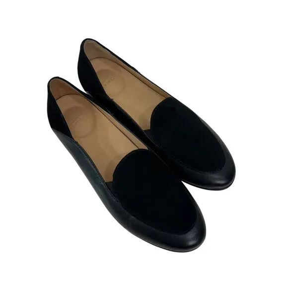 Dansko Womens Black Leather/Suede Slip-On Loafers SZ 37 Comfortable Casual Shoes