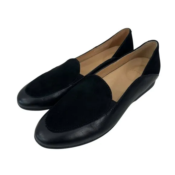 Dansko Womens Black Leather/Suede Slip-On Loafers SZ 37 Comfortable Casual Shoes