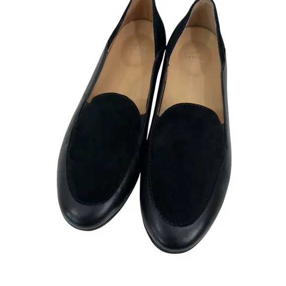 Dansko Womens Black Leather/Suede Slip-On Loafers SZ 37 Comfortable Casual Shoes