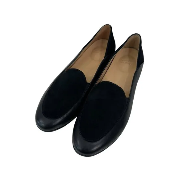 Dansko Womens Black Leather/Suede Slip-On Loafers SZ 37 Comfortable Casual Shoes