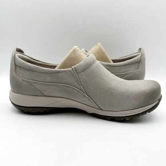 Dansko Womens Patti Slip-On Shoes EU 40 US 9.5-10 Gray Suede Waterproof SR NIB