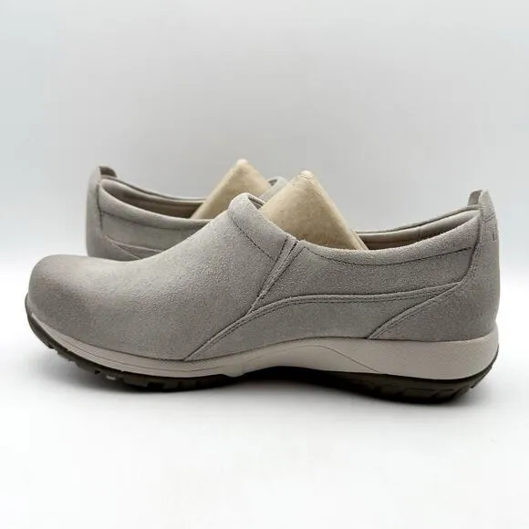 Dansko Womens Patti Slip-On Shoes EU 40 US 9.5-10 Gray Suede Waterproof SR NIB