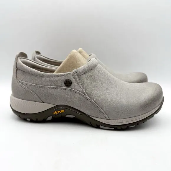 Dansko Womens Patti Slip-On Shoes EU 40 US 9.5-10 Gray Suede Waterproof SR NIB