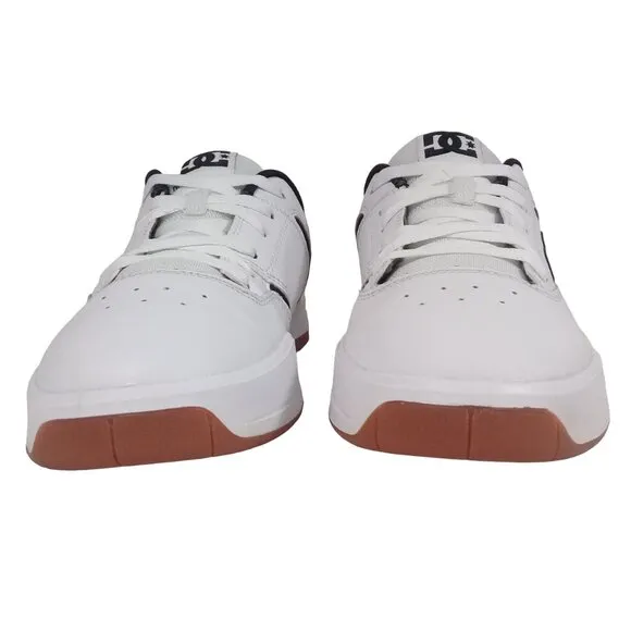 DC Central Adys Men's White Leather Skate Inspired Sneakers Shoes Size 12.5